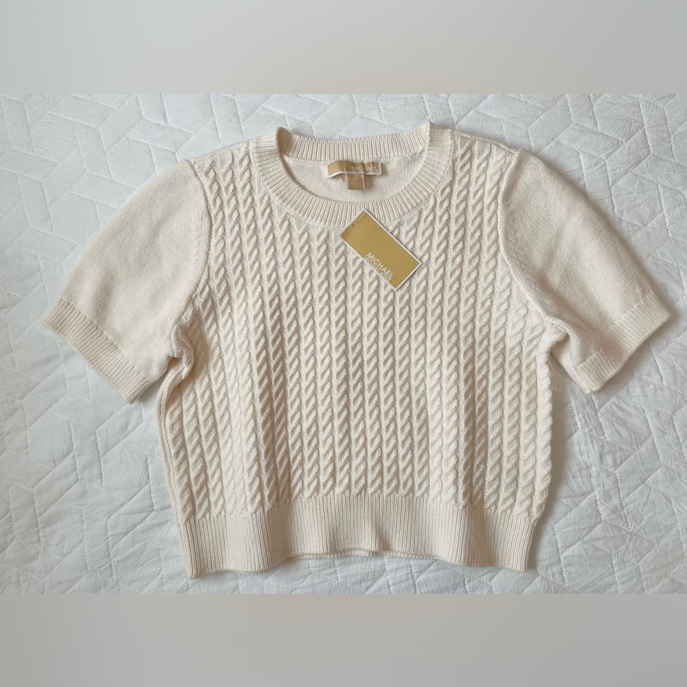 Michael Kors Ivory Cropped Sweater M